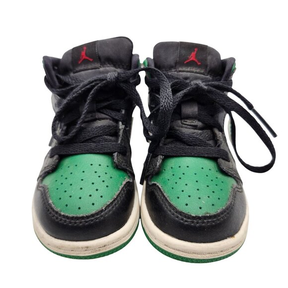 Nike Air Jordan 1 Retro High OG Pine Green Black Childrens Sneakers Size 6C - Picture 3 of 9